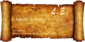 Lippai Ervin névjegykártya